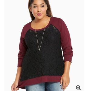Torrid Lace Front Sweater